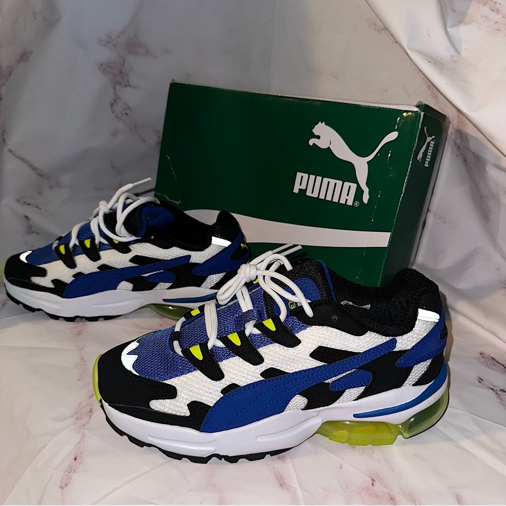 Puma Cell Alien Kids' Size 7 Sneakers + White,Blue,Black